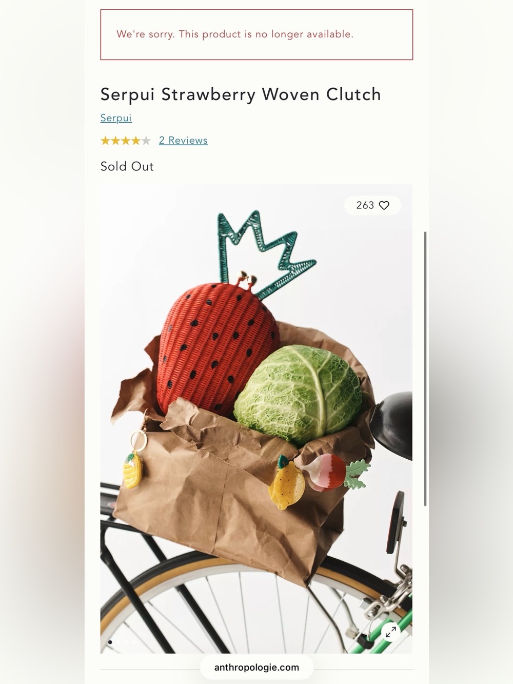Serpui Strawberry Woven Clutch